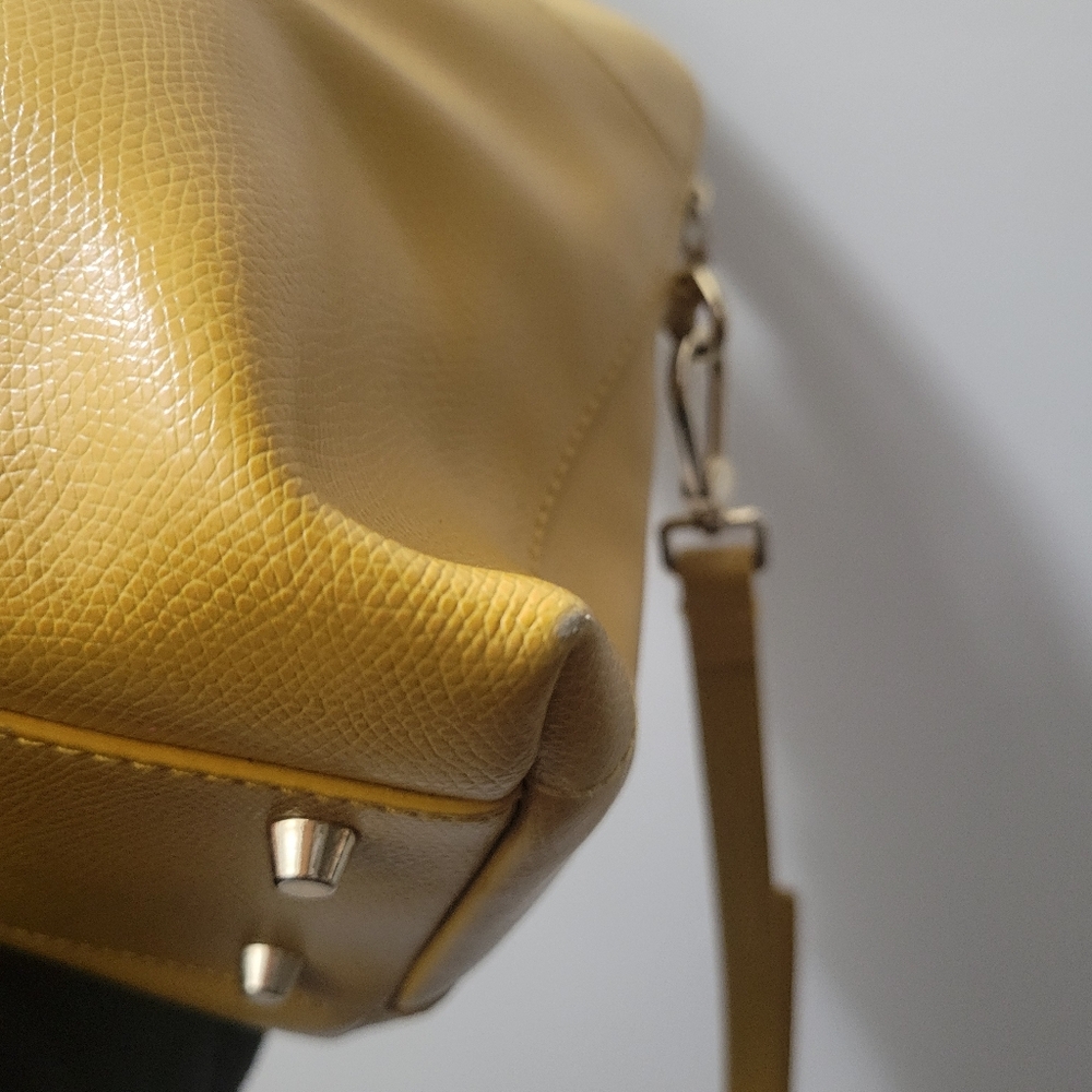 Furla Leather Mustard Dual Strap Handbag With Crossbody Strap - Picture 15 of 16